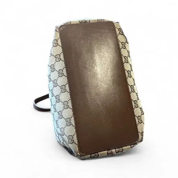 Auth Gucci GG Beige Canvas Leather 31243 Tote Bag - Picture 7 of 16